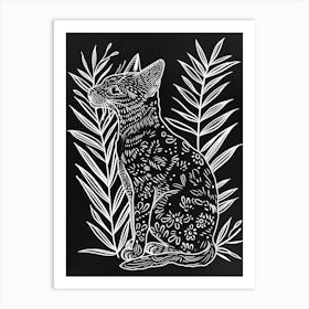 Ocicat Cat Minimalist Illustration 1 Art Print