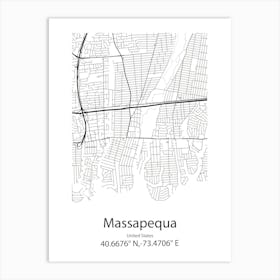 Massapequa Park,United States Minimalist Map Poster