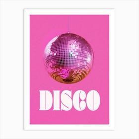 Disco Ball Pink Art Print
