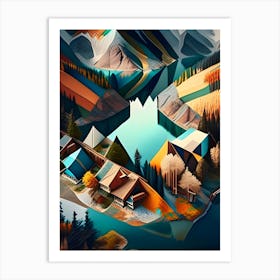 Aerialmountainview 1 Art Print