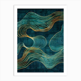 Abstract Wave Painting 4 Art Print