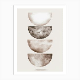 Moon Bowls Art Print