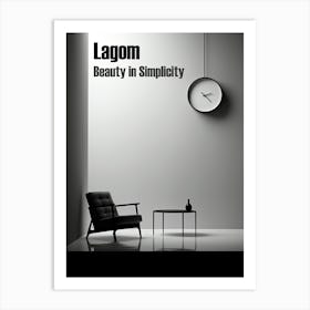 Lagom, Sweden Minimalism Poster Art Print