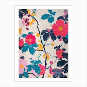 Great Japan Hokusai Japanese Flowers 14 Art Print