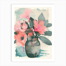 Pink Flowers In A Vase 8 Art Print