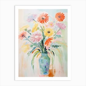 Flower Painting Fauvist Style Gerbera Daisy 2 Art Print