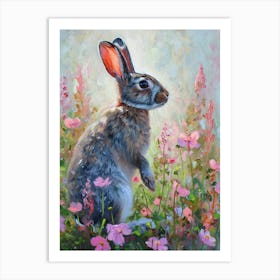 Silver Marten Rabbit Painting 2 Art Print