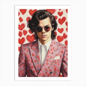 Harry Styles Heart  3 Art Print