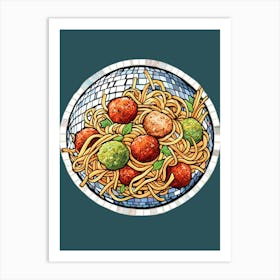 Spaghetti And Meatballs Art Print