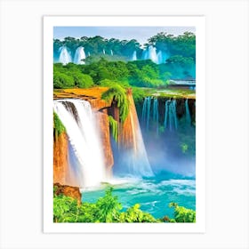 Iguazu Falls, Argentina And Brazil Majestic, Beautiful & Classic (1) Art Print