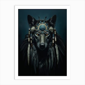 Iberian Wolf Native American 2 Art Print