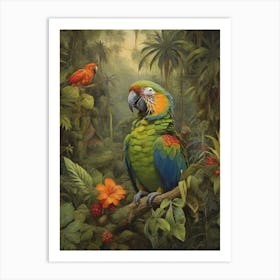 Parrots In The Jungle 2 Art Print