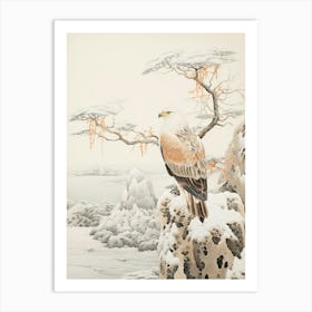 Winter Bird Painting Eagle 2 Art Print
