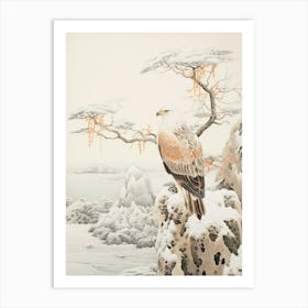 Winter Bird Painting Eagle 2 Affiche