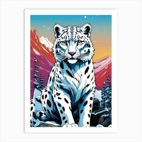 Snow Leopard Art Print