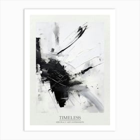 Timeless Reverie Abstract Black And White 11 Poster Art Print