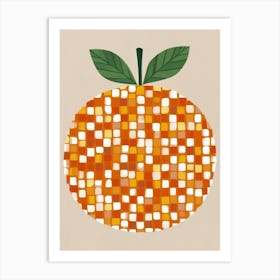 Orange Squares 1 Art Print