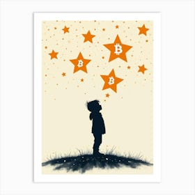 Bitcoin Starry Sky 1 Art Print