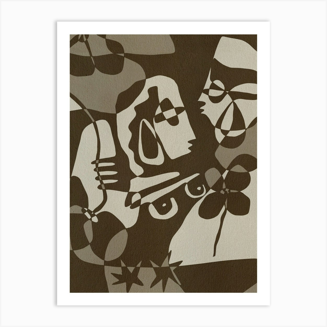 Subtle Ties 8 Art Print by Shatha Al Dafai