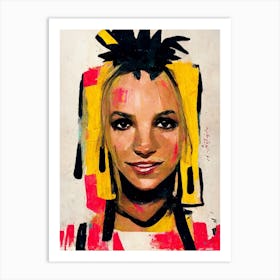 Britney Spears Basquiat Style Art Print