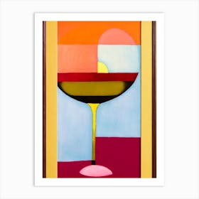 French MCocktail Poster artini Paul Klee Inspired Abstract Cocktail Poster Art Print