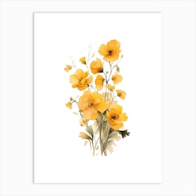 Yellow Flowers 1 Art Print