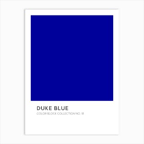 Duke Blue Color Block Collection Wall Art Print