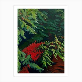 Japanese Holly Fern Cézanne Style Art Print