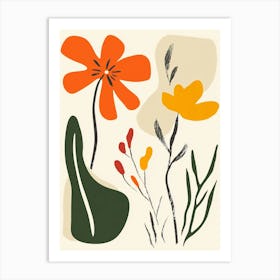 Flowers And Leaves 29 Art Print