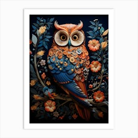 Contemporary Owl 1 Art Print