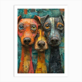 Three Dogs Art Print