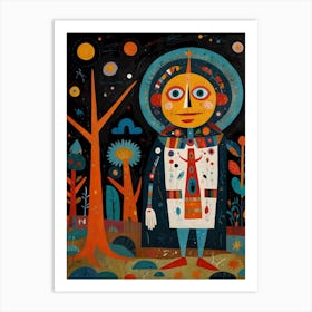 Man In The Forest Art Print