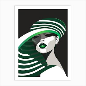 Woman In A Hat 5 Art Print