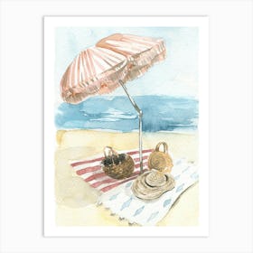 Beach Umbrella Art Print