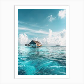 Beach House On The Ocean Art Print