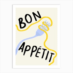 Bon Appetit Cream Art Print