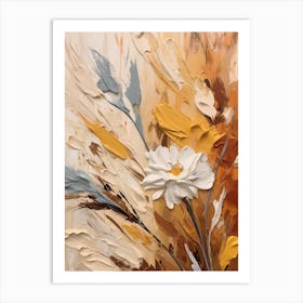 Fall Flower Painting Flax Flower 1 Art Print