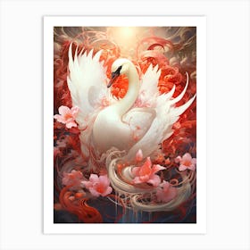 Swan Fantasy Art Print