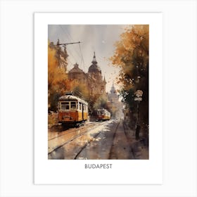 Budapest Watercolor 2 Travel Poster Art Print