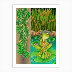 The Canal Frog Art Print