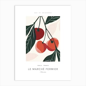 Cherries Le Marche Fermier Poster 2 Art Print