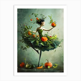 Vegetable Ballerina Art Print