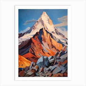 Mount Cook Usa 3 Mountain Painting Art Print