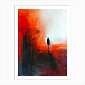 abstract artwork lonely person Art Print