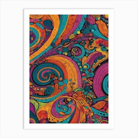 Psychedelic Swirls 4 Art Print