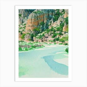 Göreme National Park Turkey Water Colour Poster Art Print