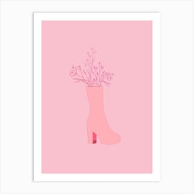 Pink Retro Minimalism Art Print