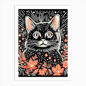 Galactic Furflare, Psychedelic Cats series Art Print