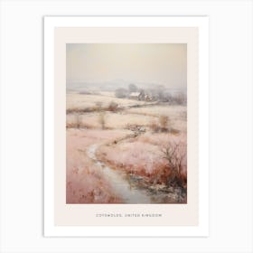 Dreamy Winter Painting Poster Cotswolds United Kingdom 1 Art Print