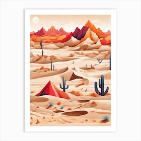 Cactus Desert Art Print